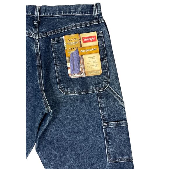 Wrangler Carpenter Jeans Blue Denim Men 32 x 32 Relaxed Fit Workwear Streetwear - Picture 2 of 10